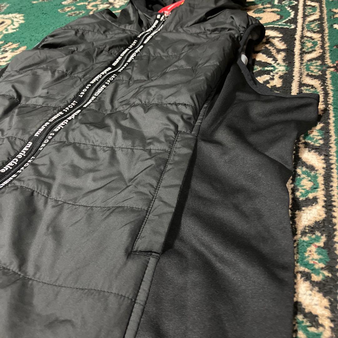 新品未使用タグ付　マリクレール スポーツ　5L 中綿　フード付きロングベスト