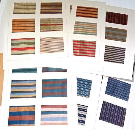 のしめ―熨斗目 江戸期の縞、段、格子、絣　 北村 哲郎 (著)、 復元裂３点付