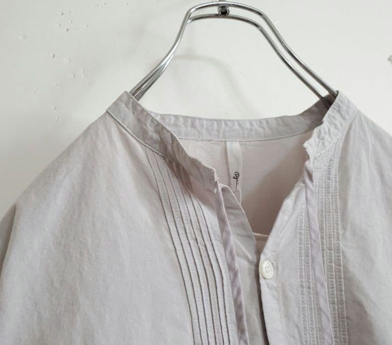 新品✨ grin CLダンプピンタックシャツ アイスグレー