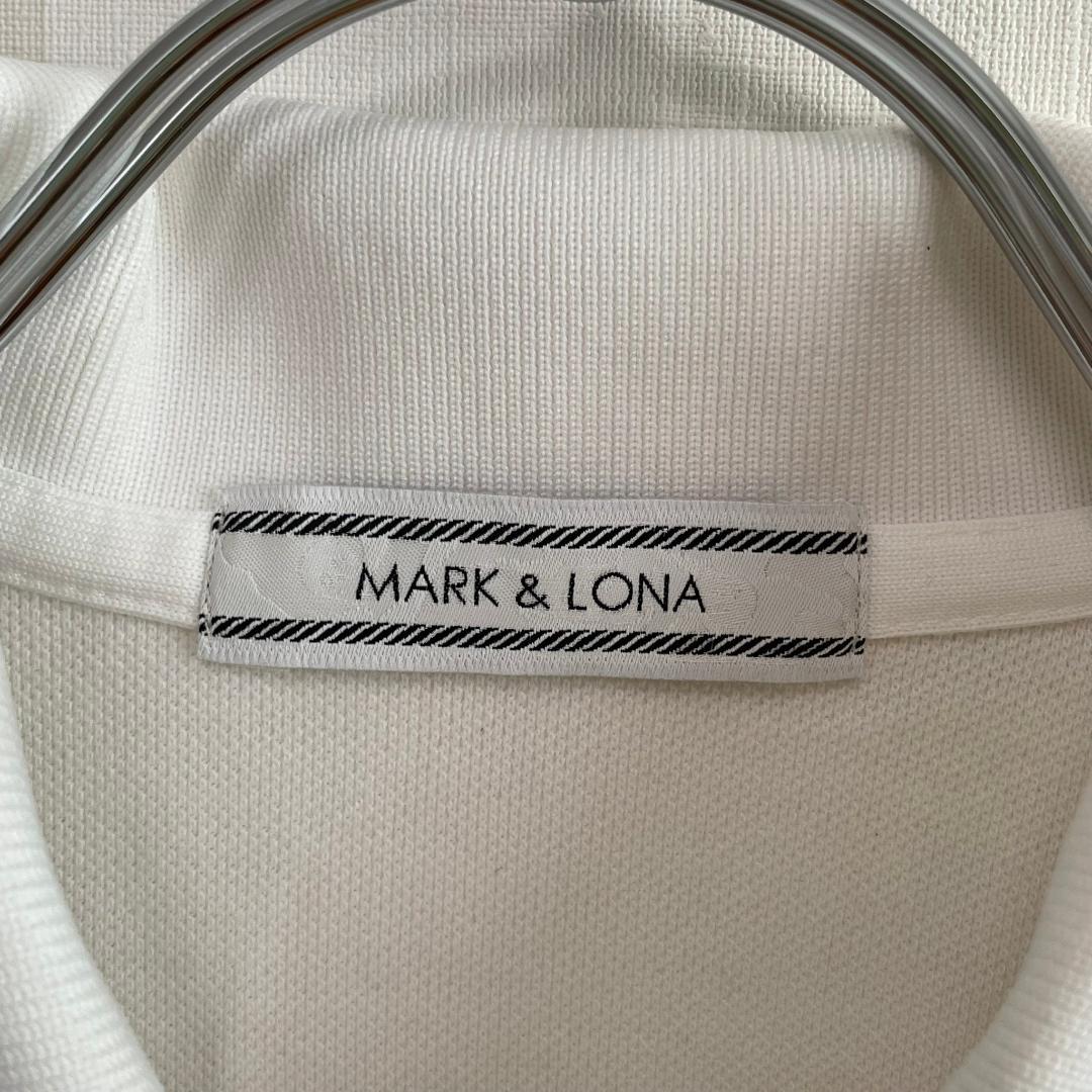 MARK&LONA ワンピース M ノースリーブ ボーダー スカルロゴ ゴルフ