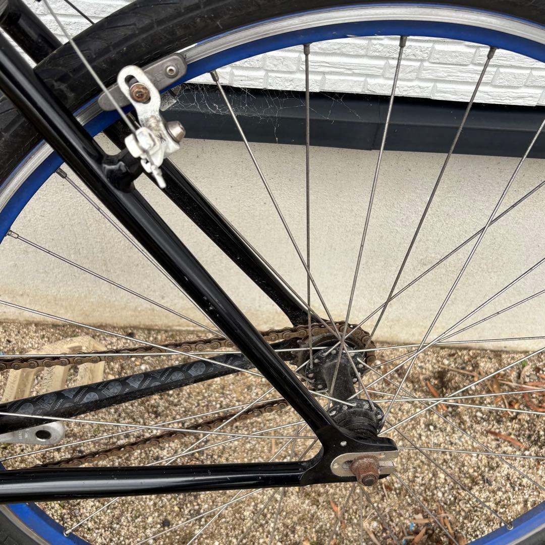 【良品】KONA シングルスピードバイク　ブラック×ブルー×ホワイトカラー