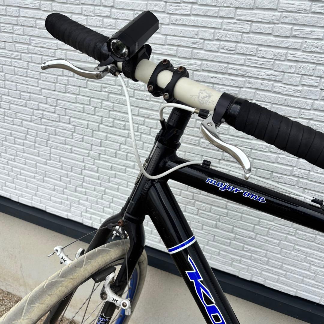 【良品】KONA シングルスピードバイク　ブラック×ブルー×ホワイトカラー