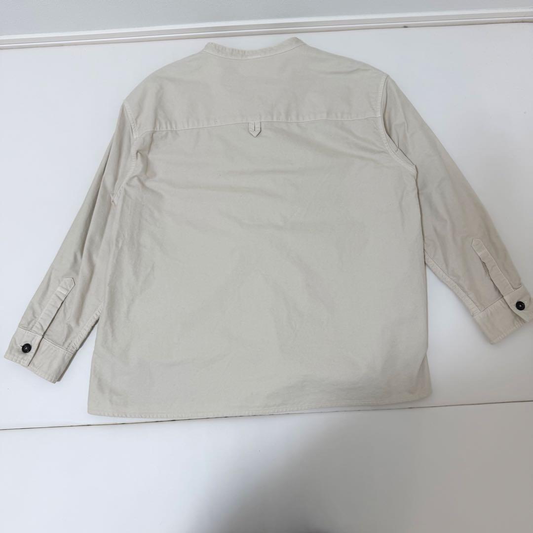 マーガレットハウエル MHL. バンドカラーシャツ コットン　アイボリー　1 M