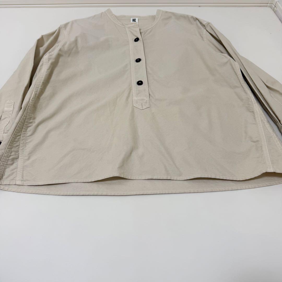 マーガレットハウエル MHL. バンドカラーシャツ コットン　アイボリー　1 M