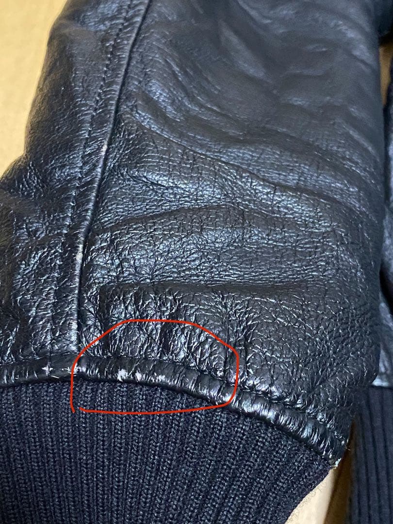 ヒステリックグラマー　スタンドカラー　レザージャケット　オールブラック　Sサイズ