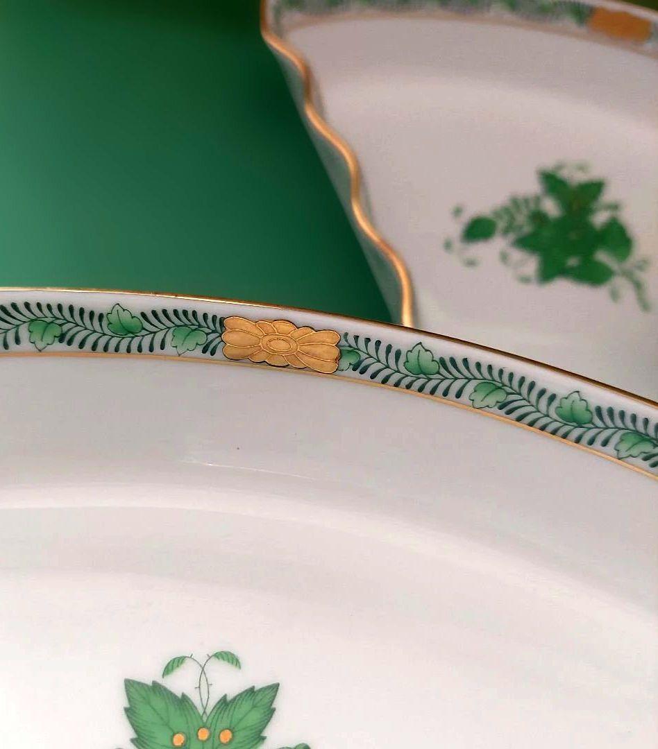 【ヘレンド】アポニーグリーン　台形　鉢　皿　5枚