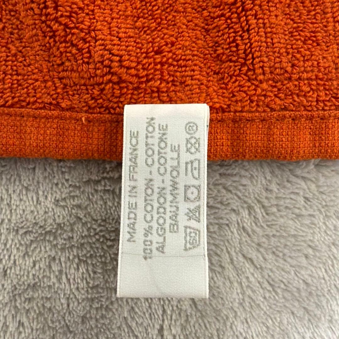 HERMES エルメスタオルセット オレンジ ネイビー 2枚セット