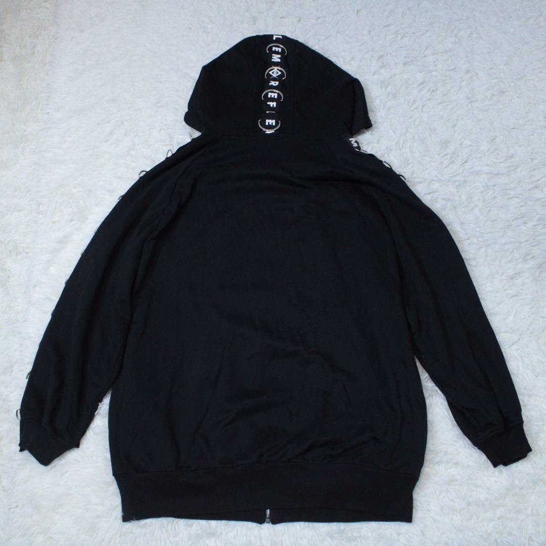 REFLEM レフレム DリングロゴテープZIPパーカー ブラック フリー