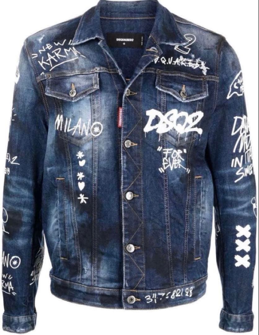 定価14万 22SS極レア・超名作・極美品 グラフィック デニムJACKET44