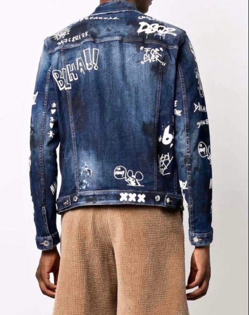 定価14万 22SS極レア・超名作・極美品 グラフィック デニムJACKET44