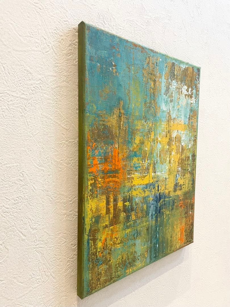 246 抽象画 アクリル画 アート 原画 北欧 キャンバスボード F6