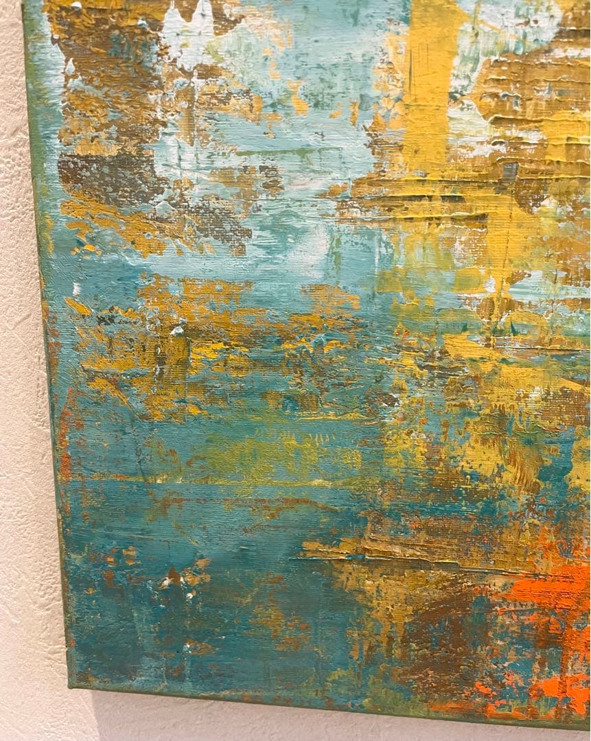 246 抽象画 アクリル画 アート 原画 北欧 キャンバスボード F6