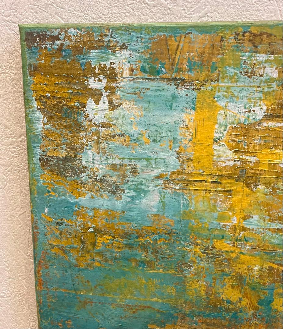 246 抽象画 アクリル画 アート 原画 北欧 キャンバスボード F6