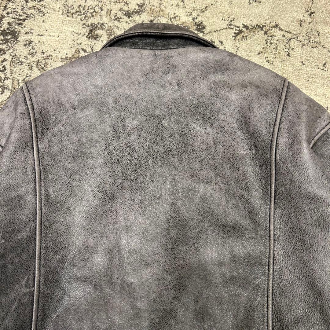 Eddie Bauer エディバウワー 白タグ レザージャケット　牛革　カウ