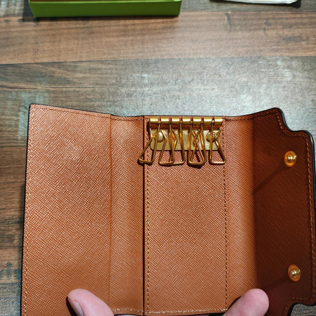 MARNI ネイビー ホワイト キーケース【付属品完備】