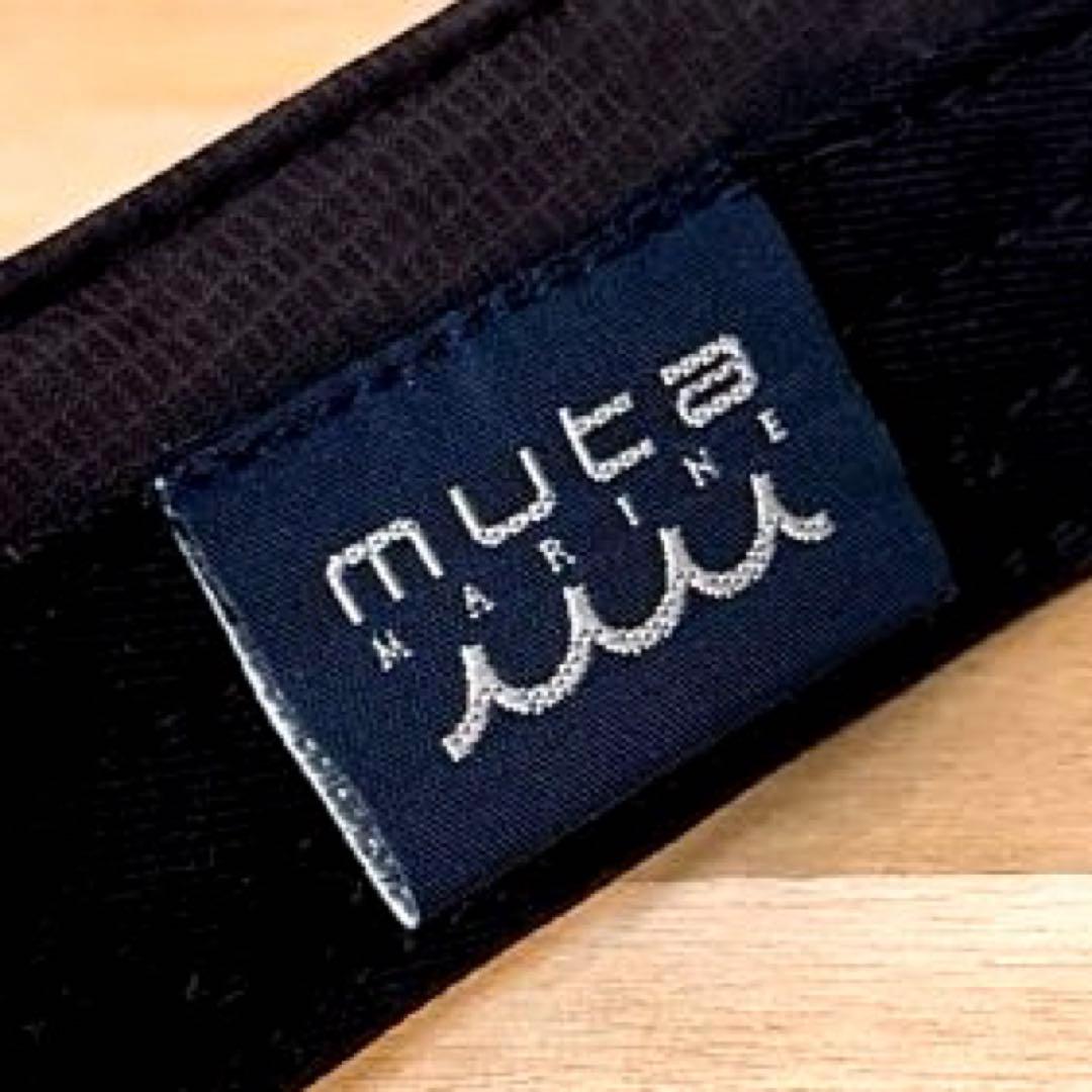 完売【ムータマリン】UVセル サンバイザー ゴルフ 紫外線カット 黒ブラック