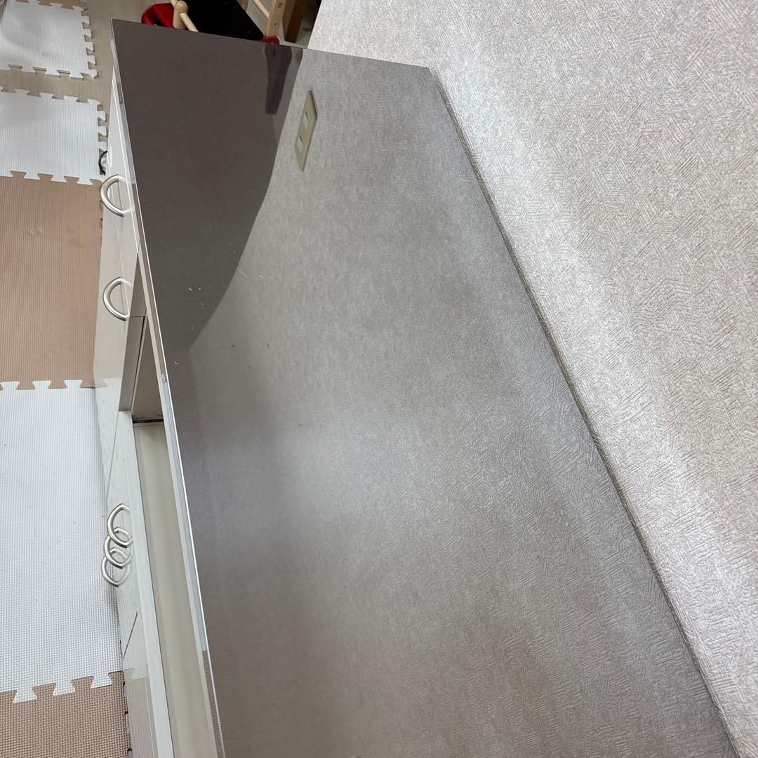 キッチンカウンター　ホワイト　引き出し　コンセント付き【引き取り限定】