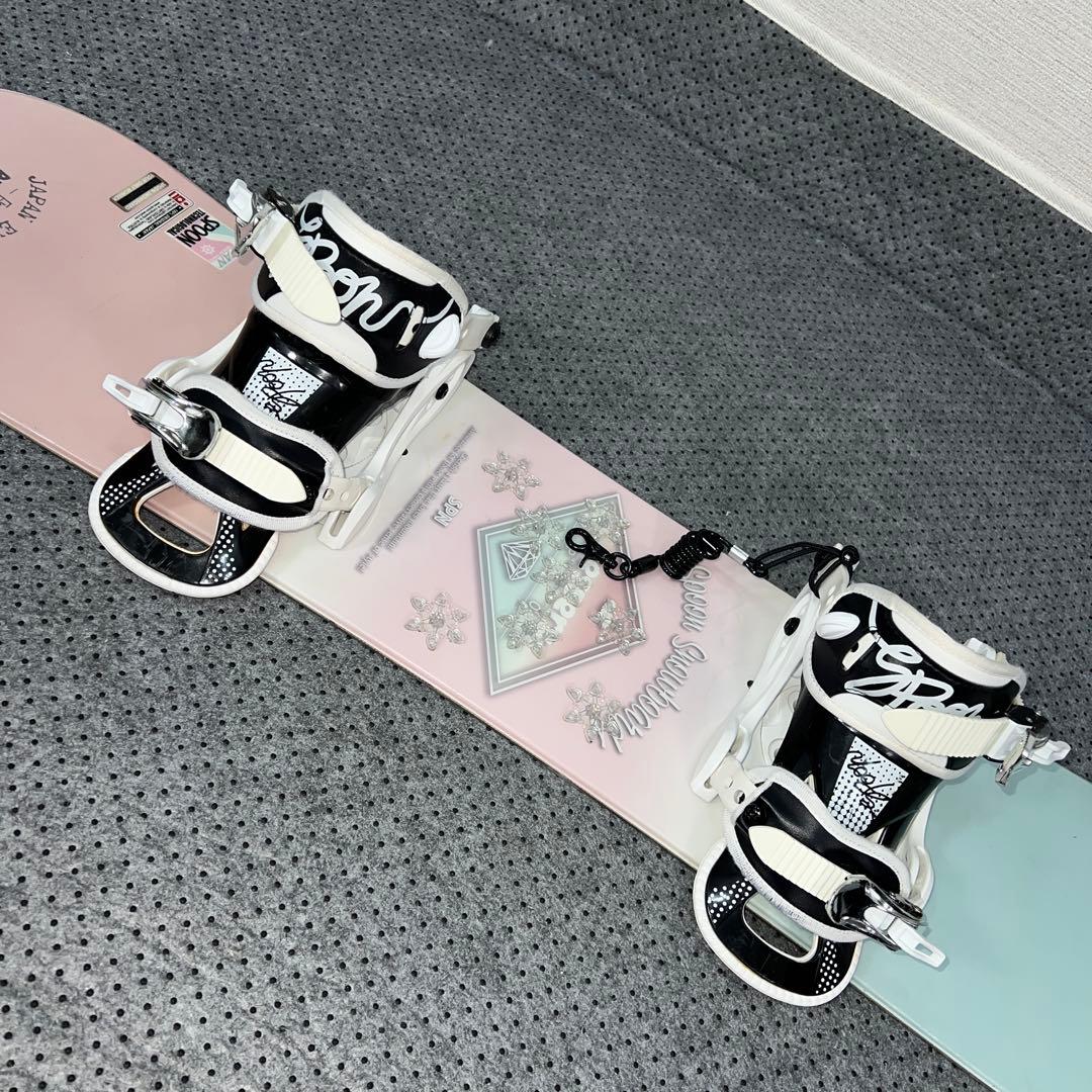 ５回使用 キッズスノーボード 100cm SPOON×バイン×BOAブーツ