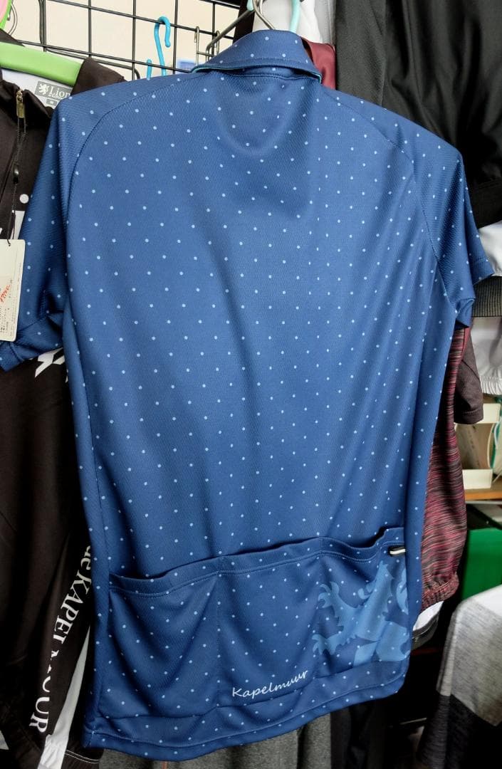 Kapelmuur 半袖ジャージ　ドットネイビー　、M,　kphs060