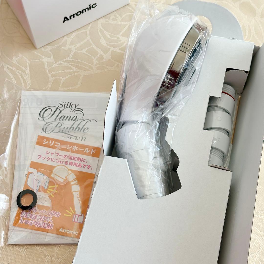 【新品未使用】シルキーナノバブルシャワー JSNB3-RW シャワーヘッド