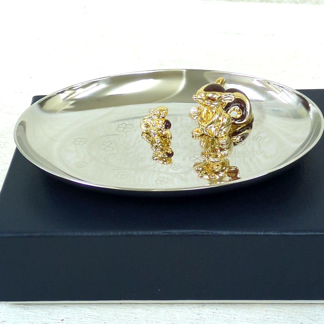 ミキモト パール アクセサリートレイ リス シルバー ゴールドカラー【美品】