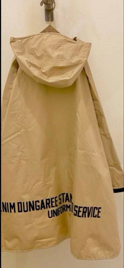 【新品】DENIM DUNGAREE ベージュポンチョ Sサイズ レインコート