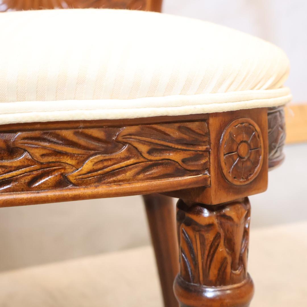 IDC OTSUKA 大塚家具ジョージアン様式 ダイニングチェア 2脚セット