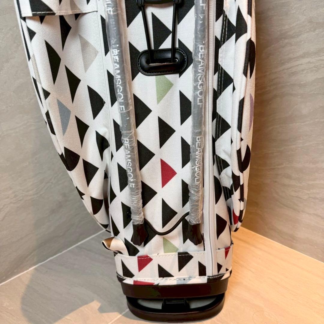 【未使用】BEAMS 幾何学プリント キャディバッグ　9.0型