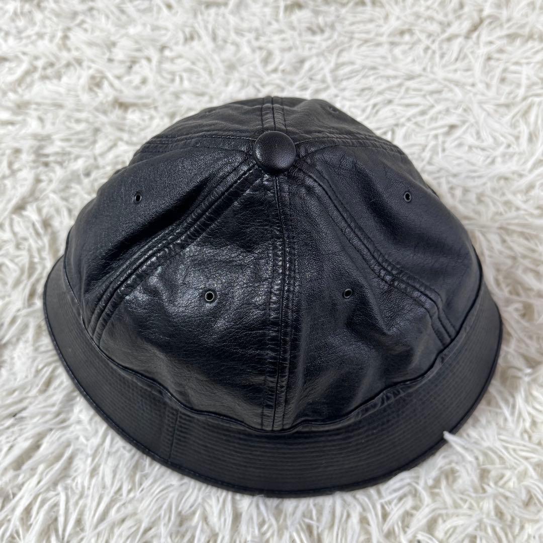 m.k【美品】ソラリス　レザー　バケットハット　バッドボーイ　ブラック