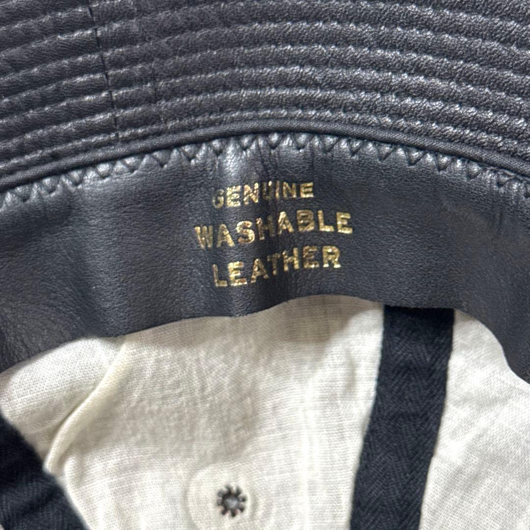 m.k【美品】ソラリス　レザー　バケットハット　バッドボーイ　ブラック