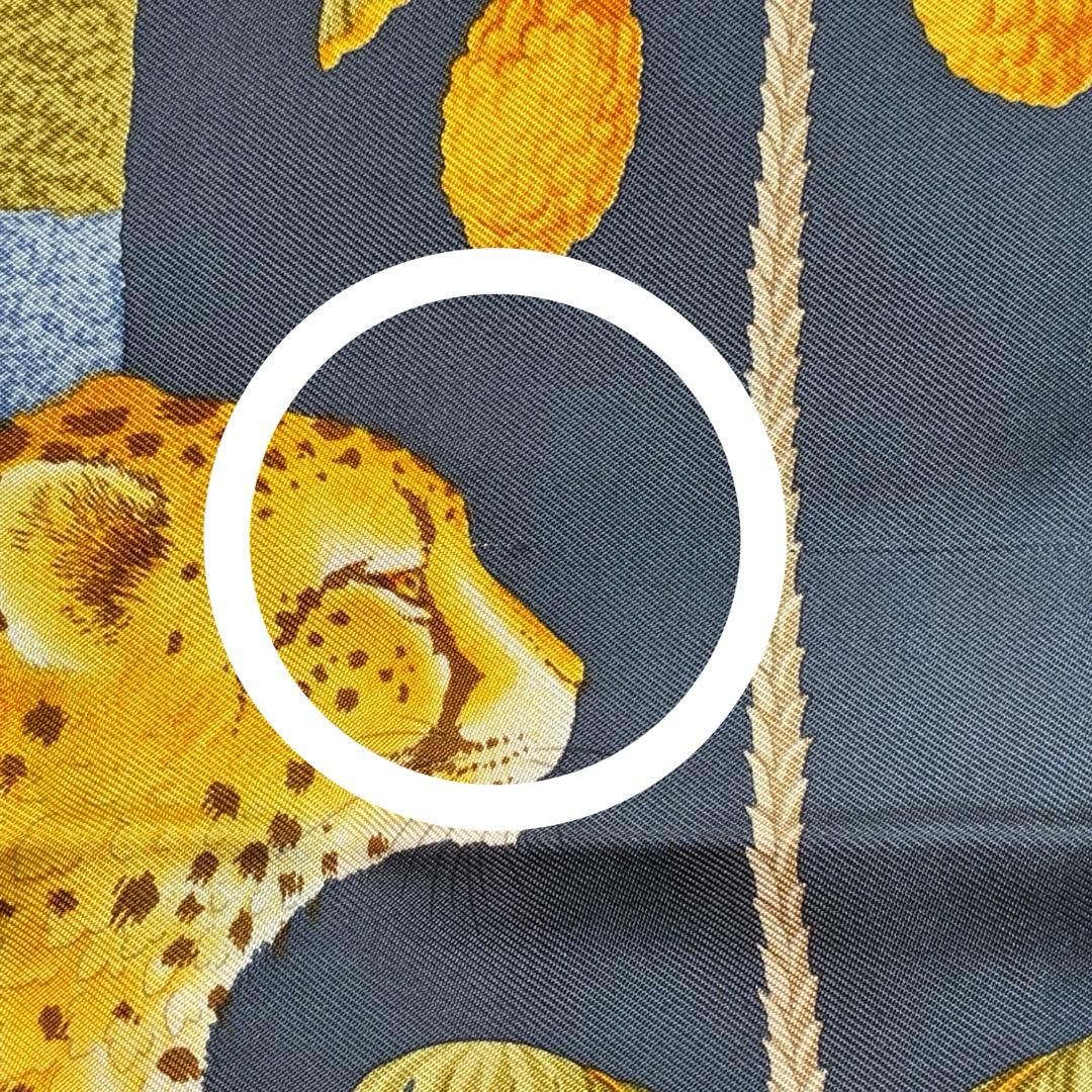 希少✨️サルバトーレ フェラガモ 大判スカーフ 虎ヒョウ柄 イタリア製87×87