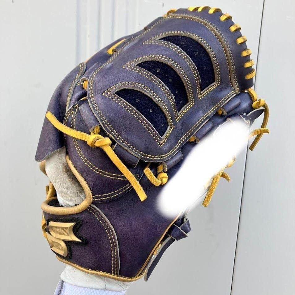 プロエッジ　軟式　ピッチャー用　グローブ　オーダー　右投げ　紫　即戦力　野球