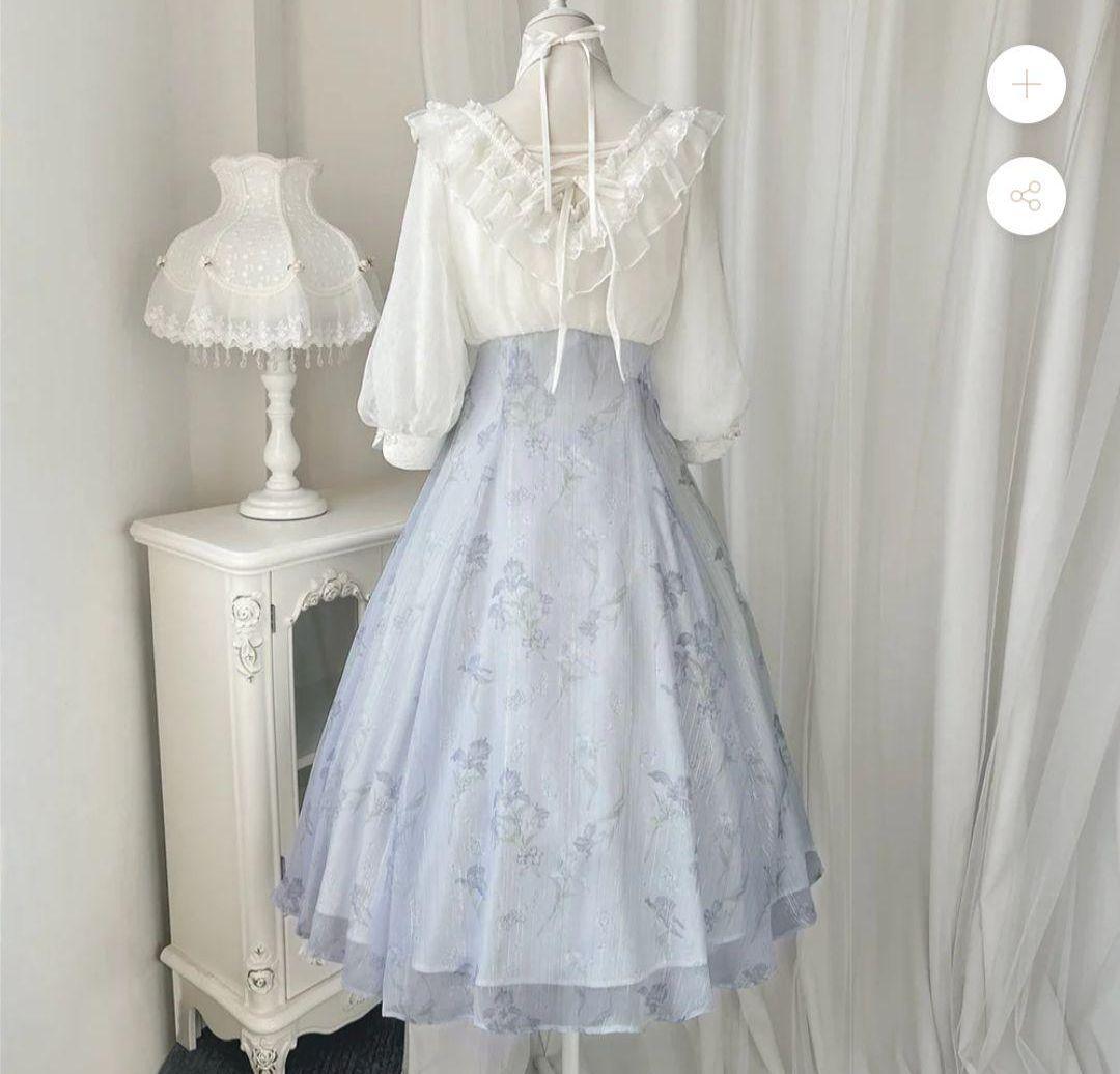 花柄ワンピース　花柄　ライブ　量産型　地雷系　可愛い　ファンシー　清楚系　ドレス