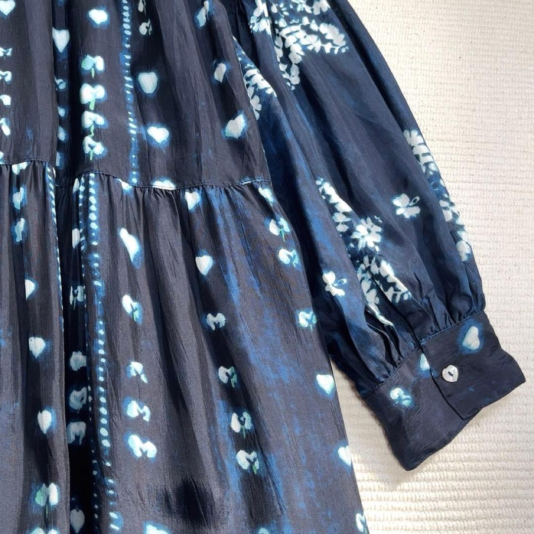 新品　Freada フリーダ　シボリ プリントティアードワンピース　2025SS