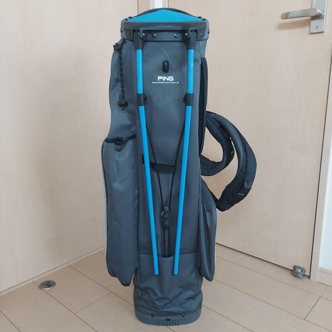 PING ピン キャディバッグ 軽量 スタンド グレー/ブルー ★良品