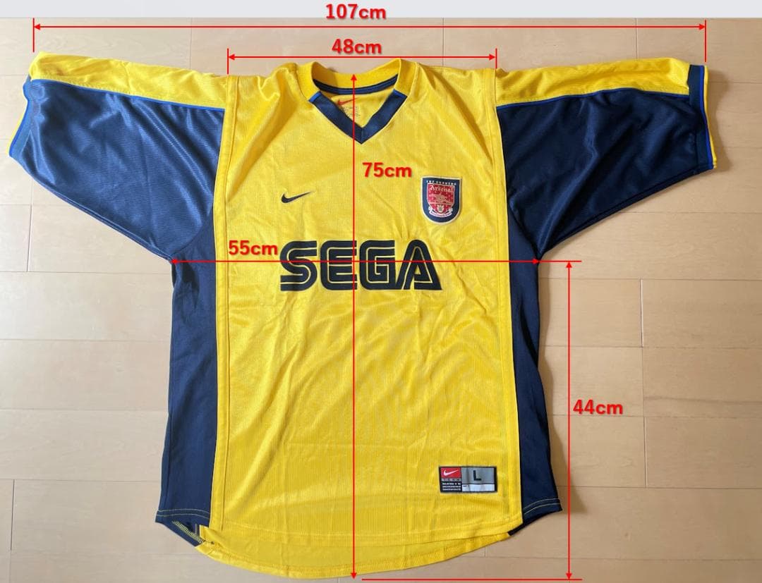アーセナル 99-01 ユニフォーム アウェイ Lサイズ セガ