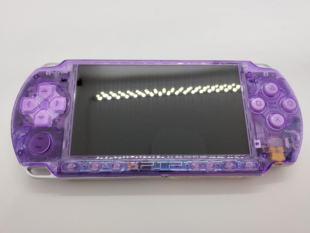 PSP 3000 すぐ遊べるセット【美品・カスタム】スケルトン　紫 パープル
