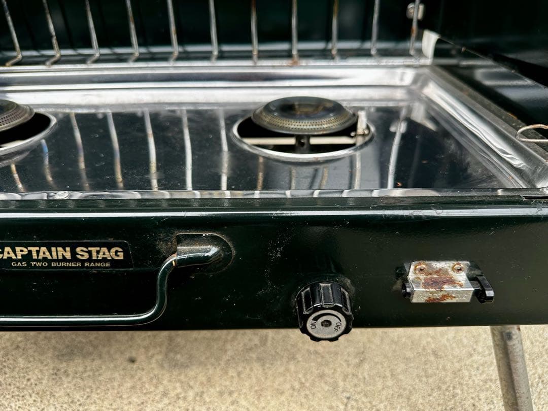 美品 キャプテンスタッグ ツーバーナーコンロ M-8254 アウトドア