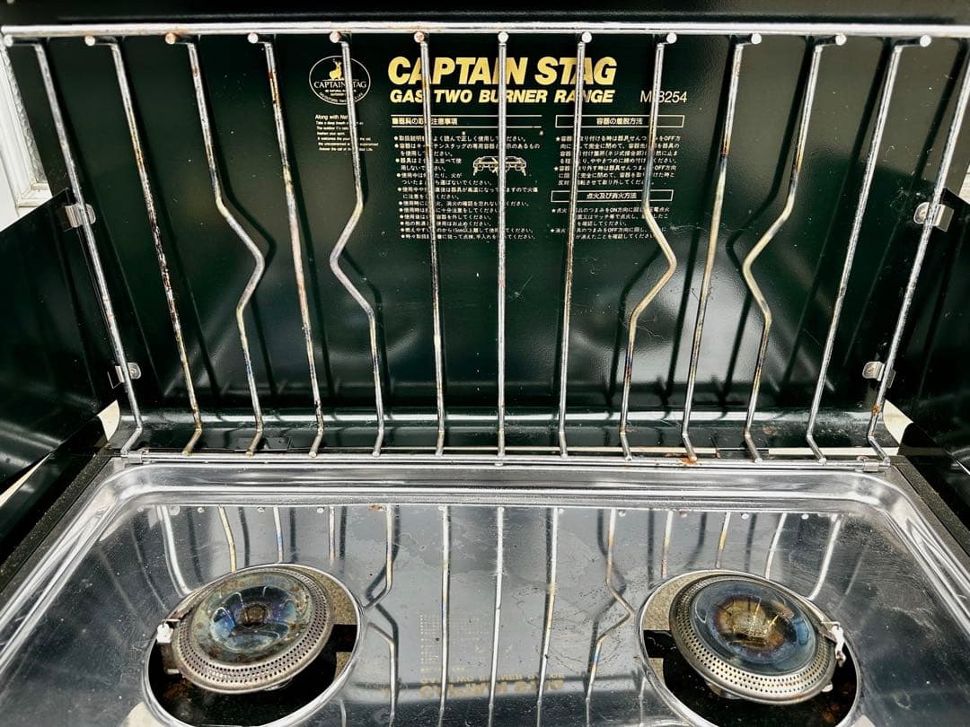 美品 キャプテンスタッグ ツーバーナーコンロ M-8254 アウトドア