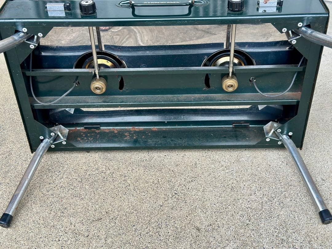 美品 キャプテンスタッグ ツーバーナーコンロ M-8254 アウトドア