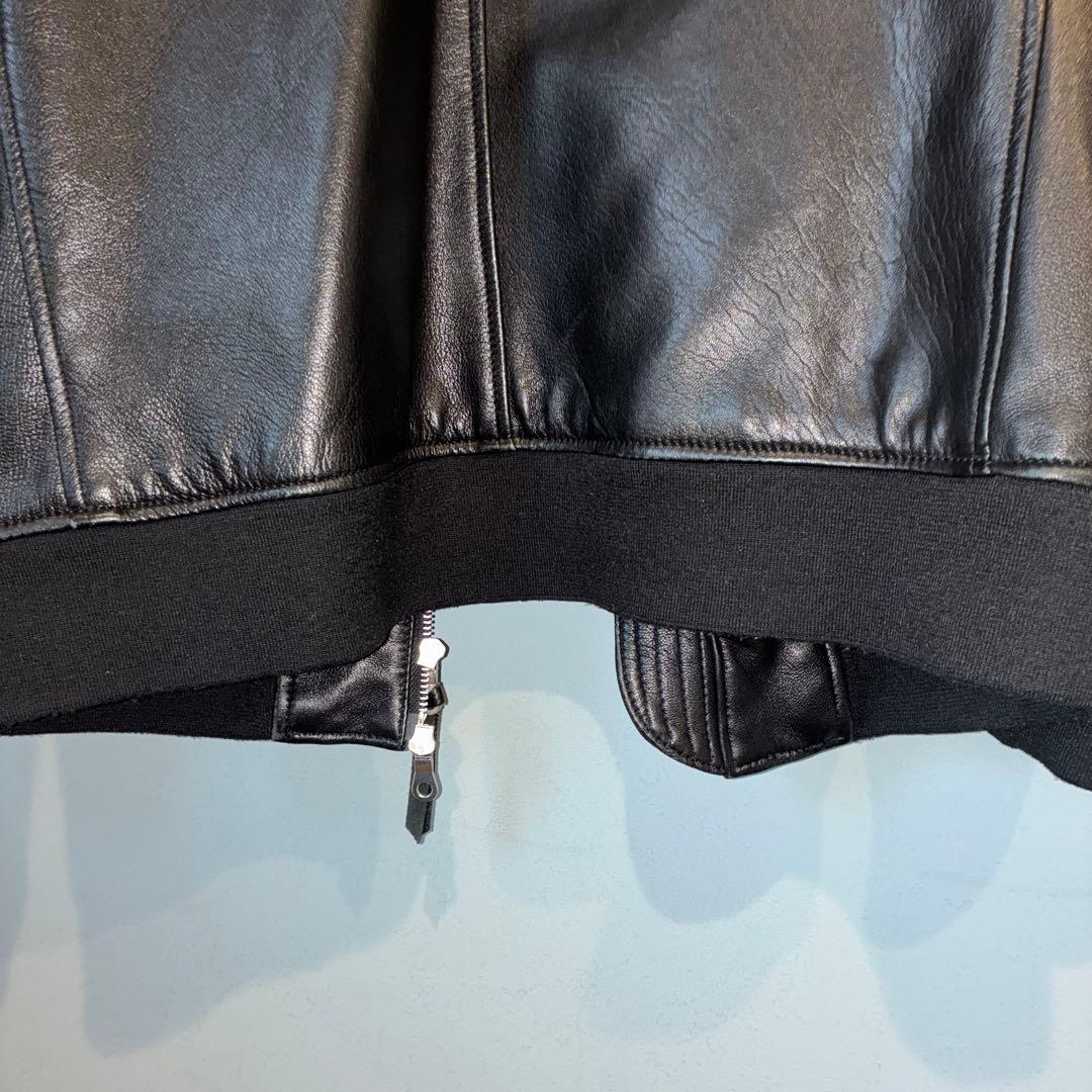 本革　レザージャケット　ラムレザー　MA1 ナノユニバース