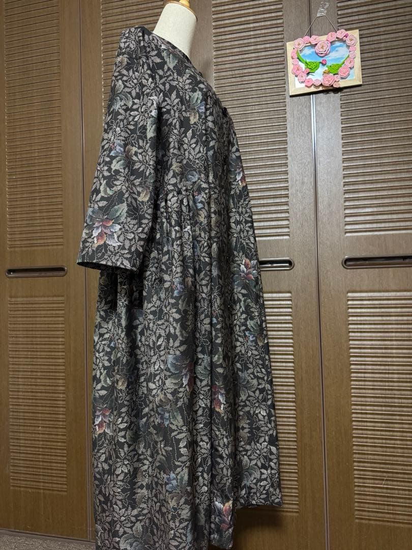 本場大島紬 泥染め ワンピース・羽織 2way 証紙有り