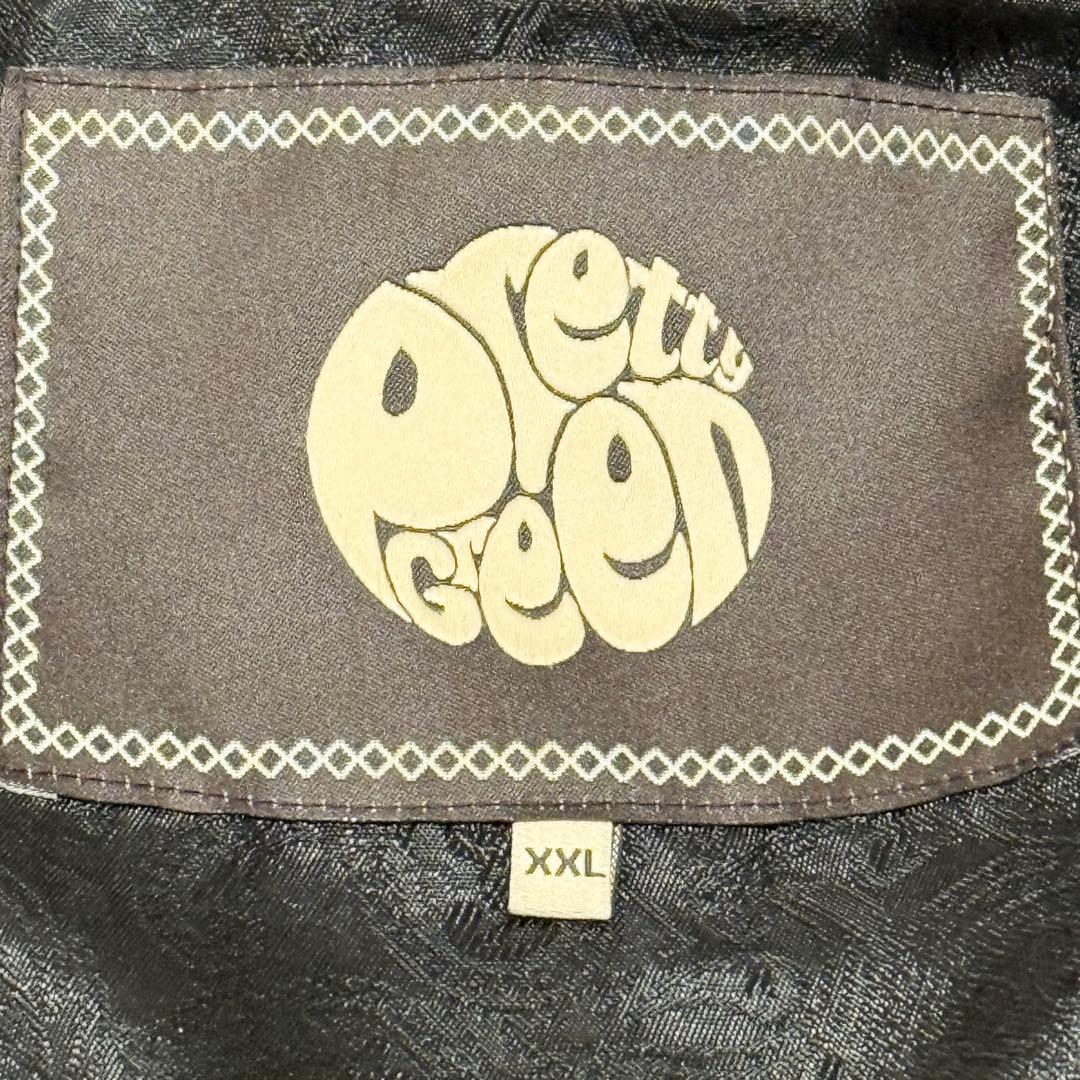 【タグ付き未使用】プリティグリーン レザージャケット シングルライダース 本革