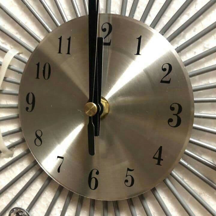 ウォールクロック ビジュー 北欧壁掛け時計シルバー3