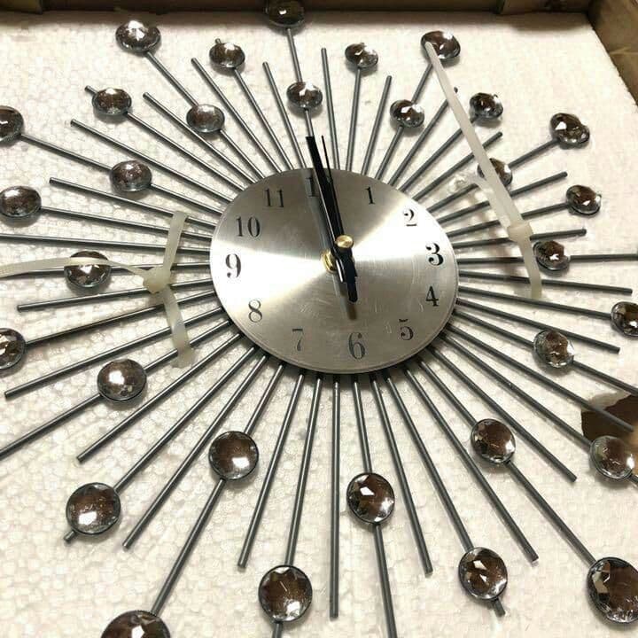 ウォールクロック ビジュー 北欧壁掛け時計シルバー3