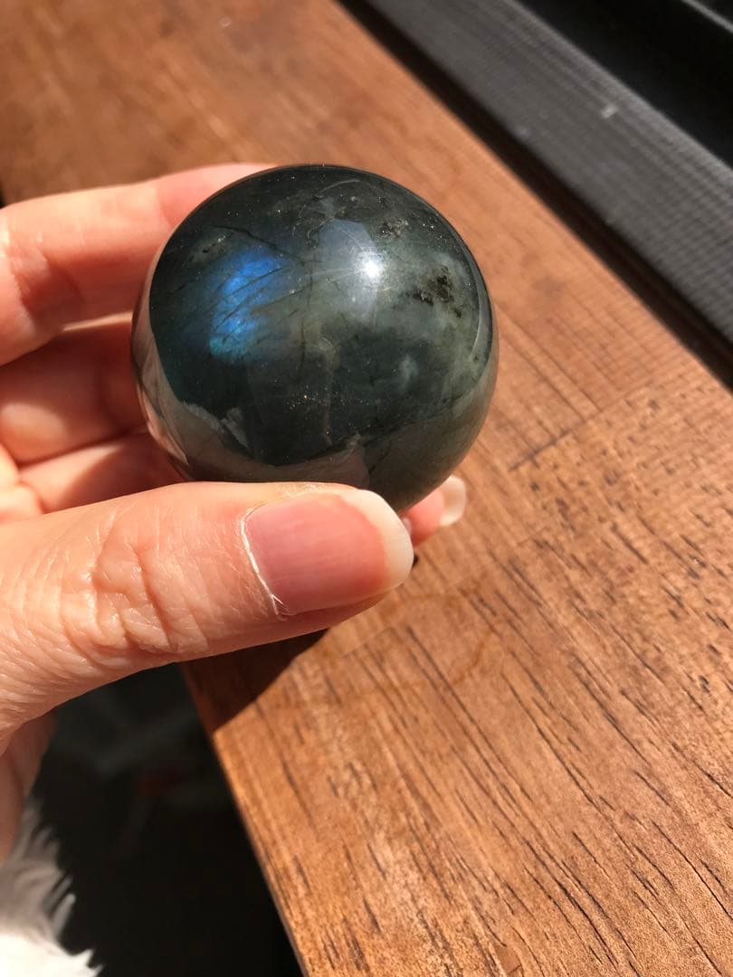 ☘️レア❤︎青く輝く夜空のラブラドライト スフィア 〜神秘の青光〜 丸玉