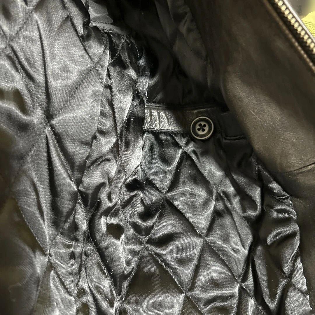 つ*様 GAP ボア襟 ブラックレザージャケット　チャック難あり