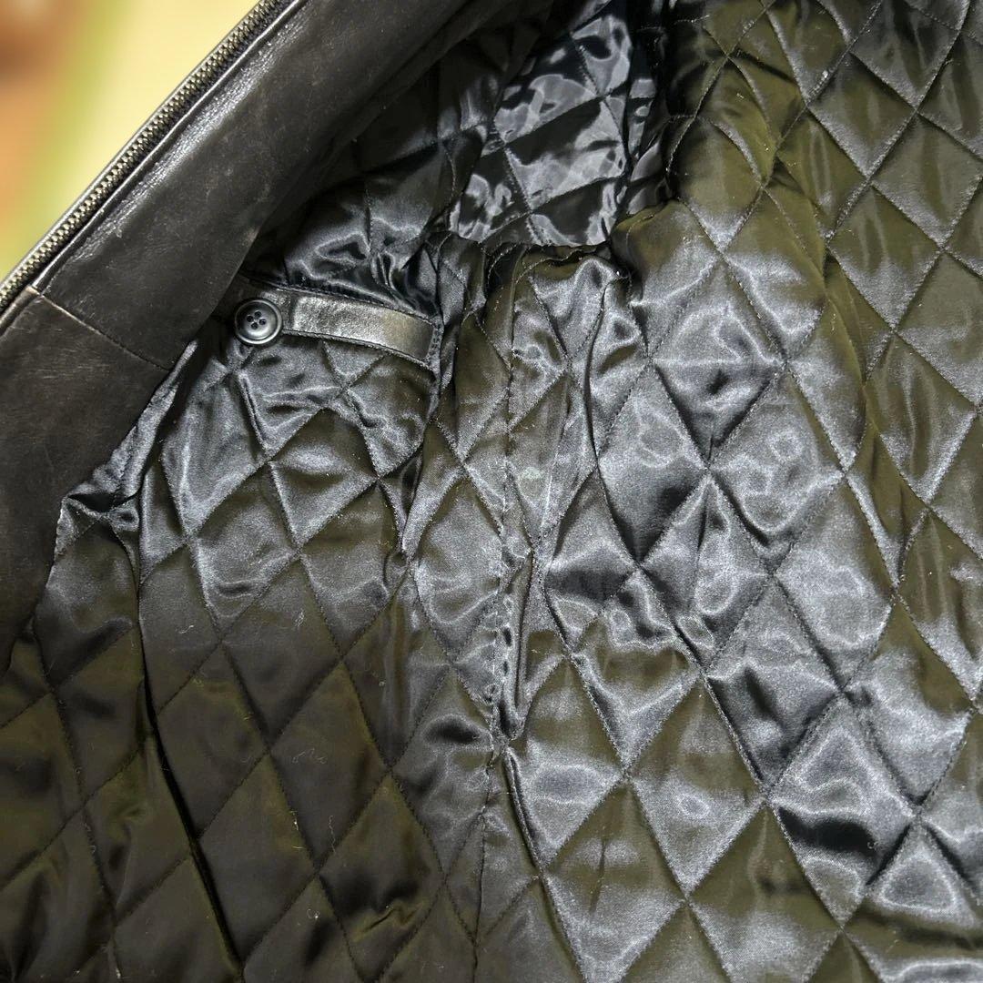 つ*様 GAP ボア襟 ブラックレザージャケット　チャック難あり