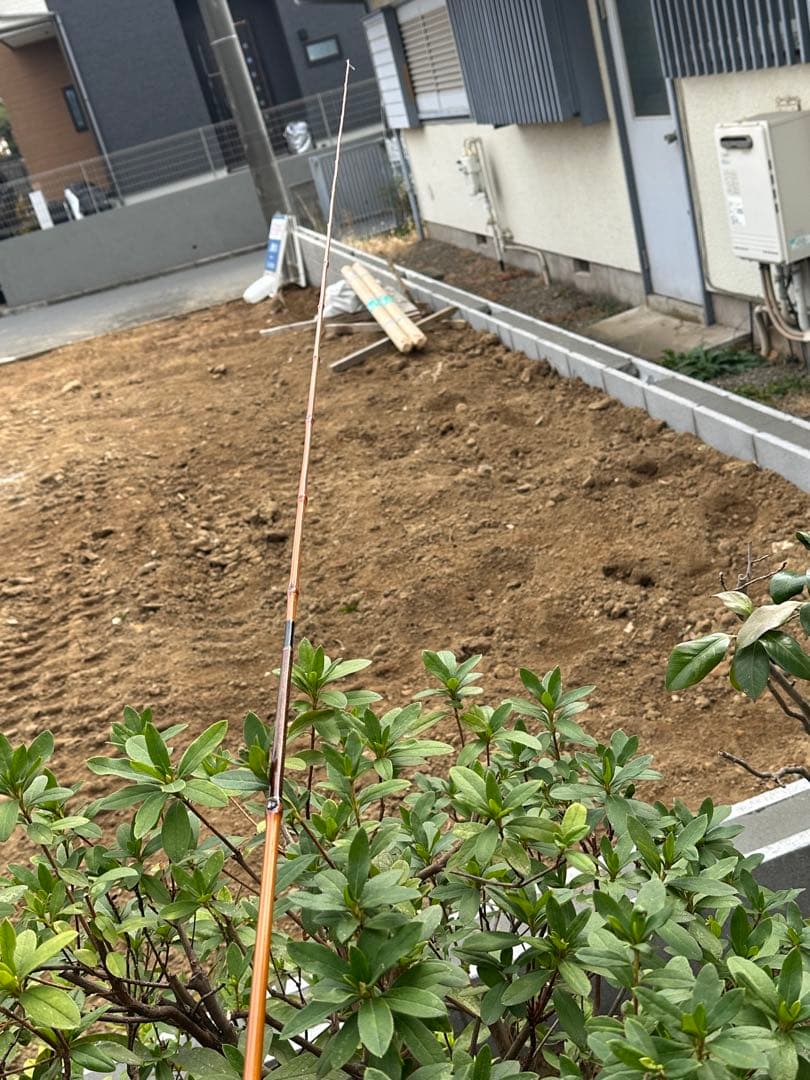 和竿鮎釣り用並継ぎ竹竿　佳作　四間一尺　収納ケース付き