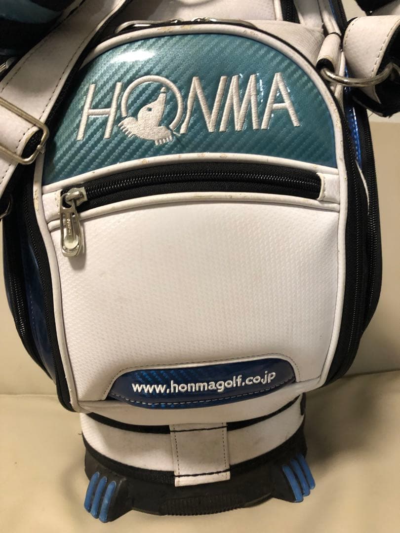 【送料込み】廃盤　高級HONMA TOUR WORLD キャディバッグ 青　白